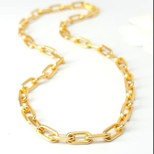 New Gold Paperclip Chain Necklace Choker